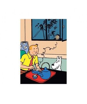 DOSSIER A4 - TINTÍN Y EL LOTO AZUL (TÉ)