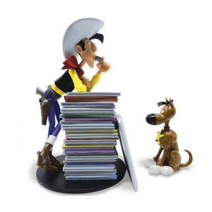 LUCKY LUKE & RANTAMPLAN PILA DE COMICS ESTATUA 25