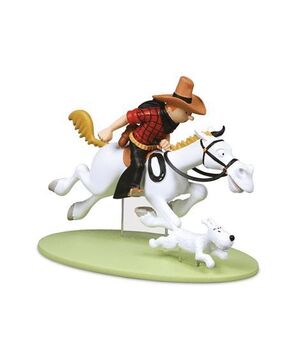 FIGURA TF1 RESINA - TINTIN AMERICA CABALLO (COLOREADO)