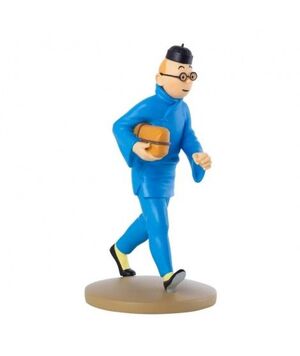 FIGURA TF1 RESINA - TINTIN LOTO CON UN PAQUETE