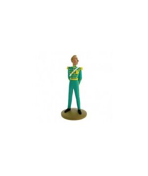 FIGURA TF1 RESINA - HERGÉ CON UNIFORME VERDE