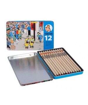 ESTUCHE METALICO DE LAPICES DE COLORES - LOTO
