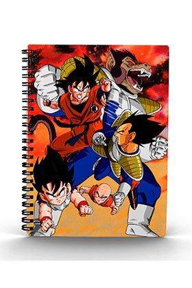 LIBRETA EFECTO 3D GOKU VS VEGETA DRAGON BALL Z